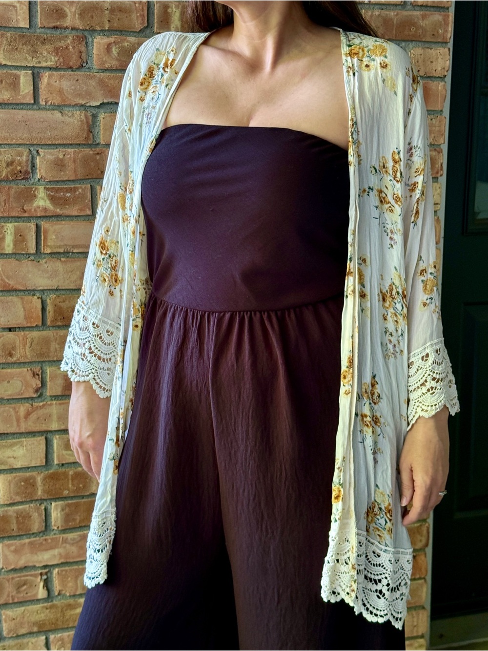 Sheer floral cover up